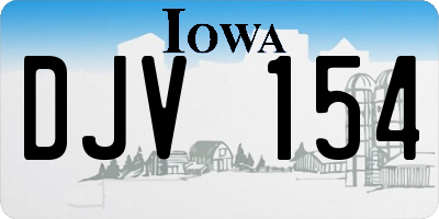 IA license plate DJV154