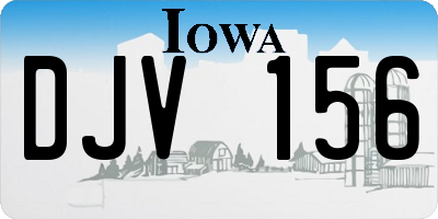IA license plate DJV156