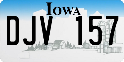 IA license plate DJV157