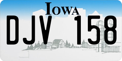 IA license plate DJV158