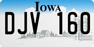 IA license plate DJV160