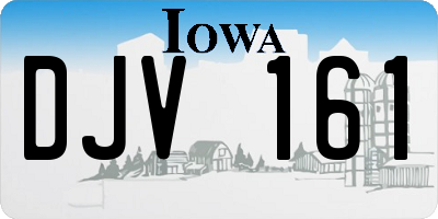IA license plate DJV161