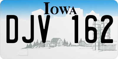 IA license plate DJV162