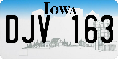 IA license plate DJV163