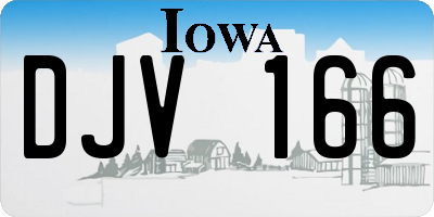 IA license plate DJV166