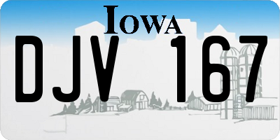 IA license plate DJV167