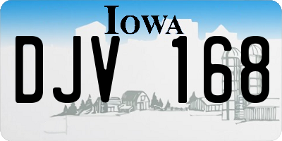 IA license plate DJV168