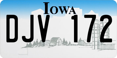 IA license plate DJV172