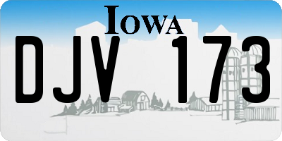 IA license plate DJV173