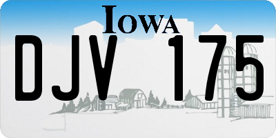 IA license plate DJV175
