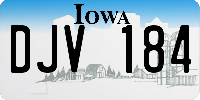 IA license plate DJV184