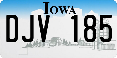 IA license plate DJV185