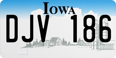 IA license plate DJV186