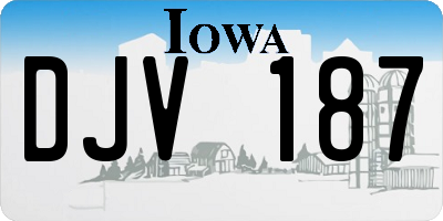 IA license plate DJV187