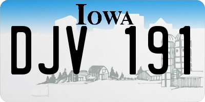 IA license plate DJV191