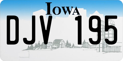 IA license plate DJV195