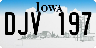 IA license plate DJV197