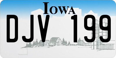 IA license plate DJV199