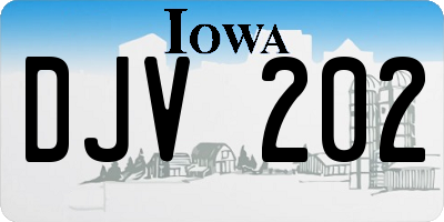 IA license plate DJV202