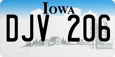 IA license plate DJV206