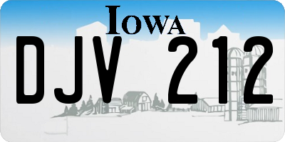 IA license plate DJV212