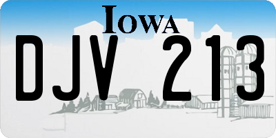 IA license plate DJV213