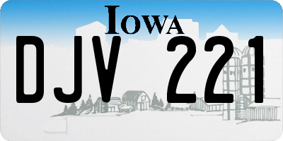 IA license plate DJV221