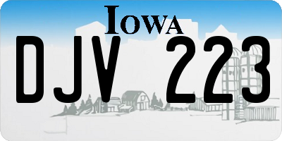 IA license plate DJV223