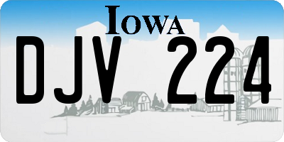IA license plate DJV224