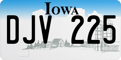 IA license plate DJV225