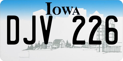 IA license plate DJV226