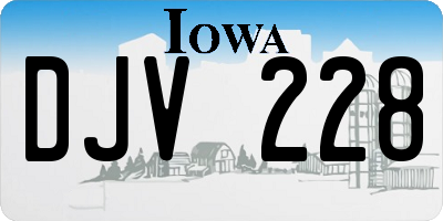 IA license plate DJV228
