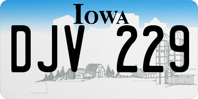 IA license plate DJV229