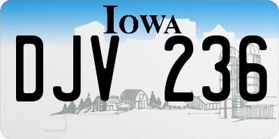 IA license plate DJV236