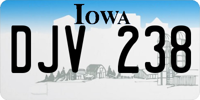 IA license plate DJV238
