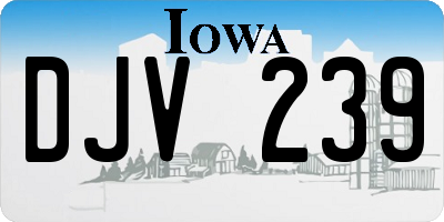 IA license plate DJV239