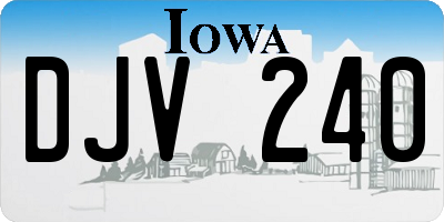 IA license plate DJV240