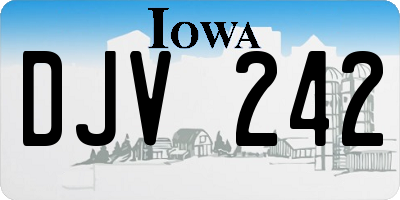 IA license plate DJV242