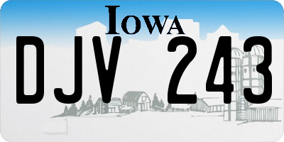 IA license plate DJV243
