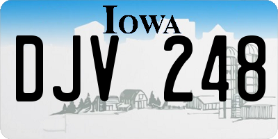 IA license plate DJV248