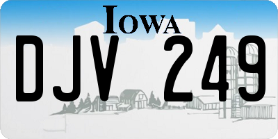 IA license plate DJV249