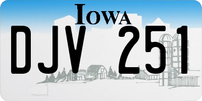 IA license plate DJV251