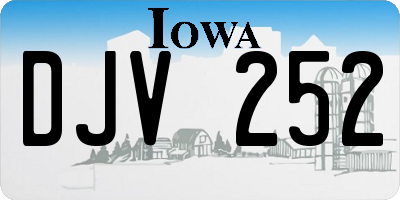 IA license plate DJV252