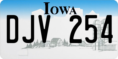 IA license plate DJV254