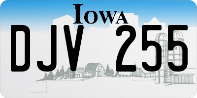 IA license plate DJV255
