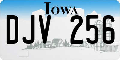 IA license plate DJV256