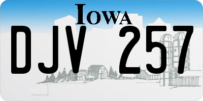 IA license plate DJV257