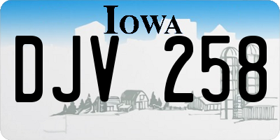 IA license plate DJV258