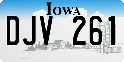 IA license plate DJV261