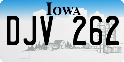 IA license plate DJV262